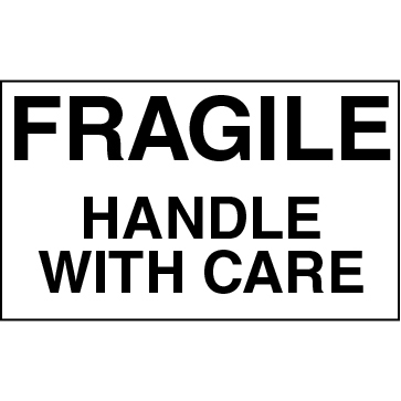 Fragile Glass Handle with Care Stickers & Shipping Labels