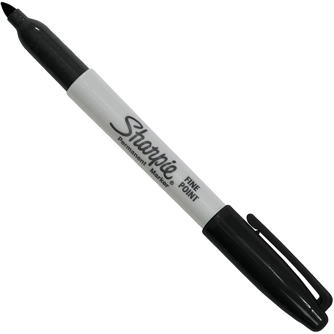 Sharpie Pen Permanent Fine Point 12/BX Black 1742663DZ 999992359534