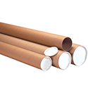HOIGON 18 Pack 2 x 16 Inches Kraft Mailing Shipping Tubes with 50 White End  Caps, Brown Thick Cardboard Mail Tubes with 3-Ply Spiral Wound