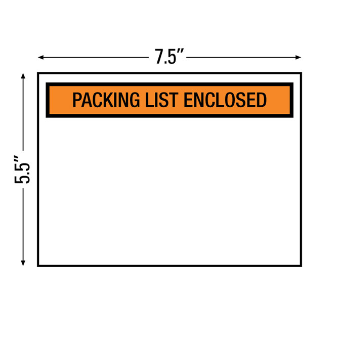 Top loading discount packing list envelopes