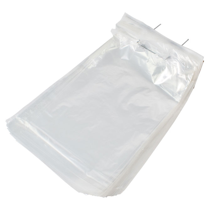 1.1 Mil LDPE Clear Bulk Wicketed Produce Bags - 14L x 20H