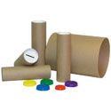 Mailing Tubes with Caps, Heavy Duty, Round, Kraft, 4 x 60, .125