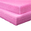 48 x 108 x 2 - 1.7 lb. Density, Polyethylene Foam Plank, Laminated,  Anti-Static, Pink - BGR