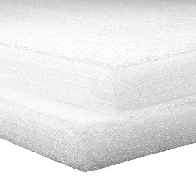 24 x 24 Polyethylene Foam - 1 Thick, 1.7#, White, 9 Each/Bundle - BGR